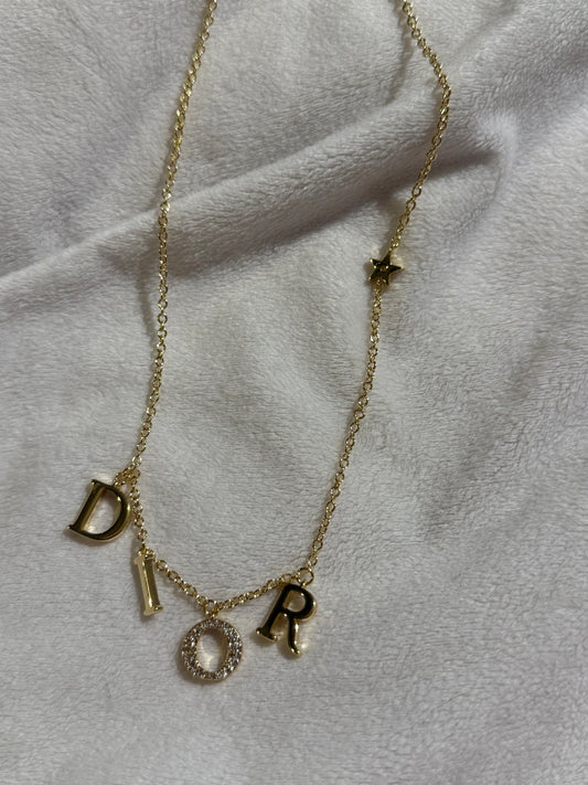 Dia Stari Lettered Necklace