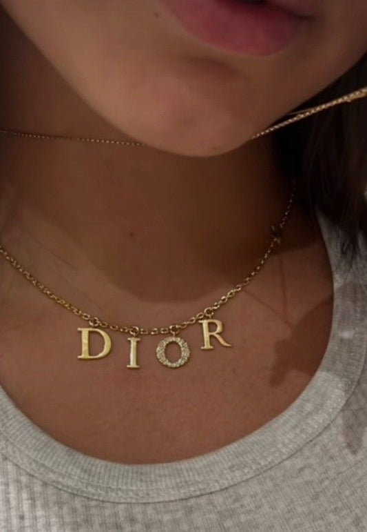 Dia Lettered Necklace